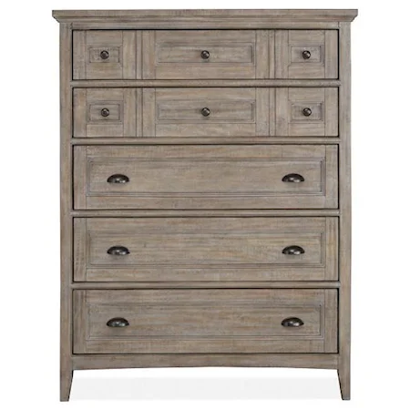 Five Drawer Chest with Felt-Lined Top Drawer